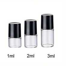1ml/2ml/3ml 玻璃滾珠瓶，香水/精油試用小瓶，透明玻璃瓶，適用於工作、旅行及其他場合，噴霧瓶，迷你香水 - 彩色 - 查看 2