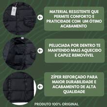 Bobojaco Thick Nylon Lined Sapphire Winter Men's Jacket From M To EG - Black - View 9