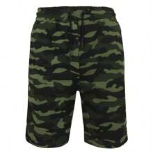 3-Pack Men's Tech Fleece Jogger Lounge Sweat Shorts With Zipper Pockets (Sizes, S-2XL) - Black & Heather Grey & Camo - View 6