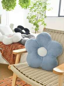 Flower Pillows, Soft Flower Shaped Pillow With Home Decorative For Couch Chair Bed,Flower Floor Throw Pillows For Adults Bedroom Living RoomSpring,Gifts For Family And Friends - Blue White Core - View 2
