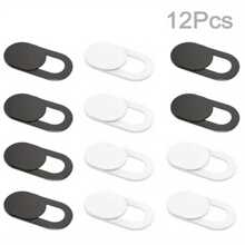 Copertura per webcam ultra sottile scorrevole - Schermo di privacy in ABS, nero, bianco e rosa, compatibile con laptop, ecc. - Design e alla moda, migliora la protezione della privacy Impermeabile Antiurto Antiscivolo Antigraffio Antiimpronta digitale Copertura completa