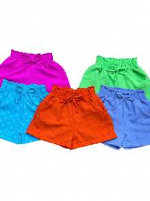 KIT WITH 2 Girls' Shorts - Multicolor - View 5