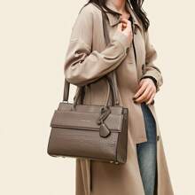 Retro Ladies' Shoulder Handbag Messenger Bag Texture Large Capacity Mother And Child Bag - 白色 - 查看 4