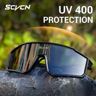  1pc SCVCN Men Sports Glasses Fashion Outdoor Bicycle Glasses MTB Cycling Glasses Road Bike Glasses Easy Comfort Casual Outfits Outdoor Cycling Glasses For Summer Beach Vacation,Outdoor,Travel