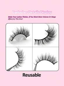 7 Pairs 3D Faux Mink Volumes Fake Lashes Soft Fluffy Natural Long False Eyelashes Extensions