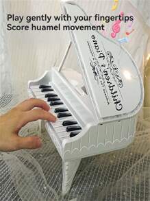 Minipiano de teclado infantil con modo de función multipulsación, incluye múltiples melodías, 24 teclas negras y blancas para tocar, juguete de piano electrónico realista para juego interactivo entre padres e hijos, para niños y niñas