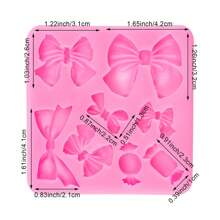 1 szt. Forma na czekoladę Bow Fondant Mini Mold Silikonowe formy do ciastek Formy do ciastek Bow Cookie Cutter na przyjęcie urodzinowe Cupcake Topper Ślub Cukierki Czekoladowe DIY Forma do dekorowania ciast