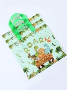 25/50pcs, Dinosaur Gift Bags, Birthday Party Favors Decoration Bags, Cartoon Animal Party Favors Wrapping Supplies, Dinosaur Birthday Gift Wrapping Candy Bags, Birthday Decorations