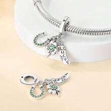 1pc S925 Silver Romantic Minimalist Clover, Palm Tree, Airplane, Lifebuoy, Insect, Cross Faith Pendant Necklace In Gift Box, Versatile For Women, Gift For Party, Jewelry - Silver - View 20