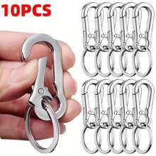Key Ring Keychain Keyrings Key Chain Holder Clip Key Organizer Key Chain Ring For Men And Women, 10 Pack, Silver - Multicolor - View 9