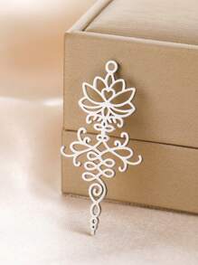 1 件不锈钢花卉莲花吊坠，经典复古美丽优雅，可用作项链、钥匙扣、DIY 珠宝配件，适合作为礼物 - 蓮花系列 - 查看 6