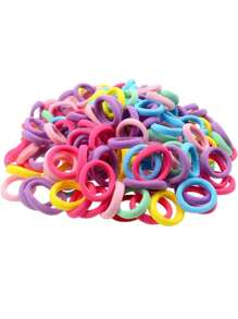 100/200/500 piezas Gomas de pelo de algodón sin daño (aproximadamente 2.54 cm)