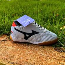 Kids Football Boots For Children Comfortable Soft Lightweight Ideal For Running Training Games Futsal Soccer - trắng - Xem 2