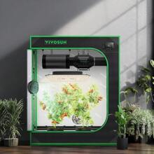 VIVOSUN Hydroponic Grow Tent With Window And Floor Tray For Indoor Plant Cultivation
