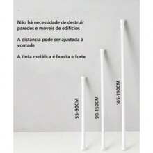 Extendable Shower Curtain Rod For Shower Room Changing Room - White - View 5