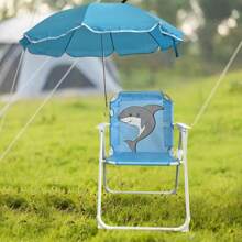Silla de playa para niños al aire libre, plegable, sombrilla para acampar, silla trasera de ocio para niños, dia de campo