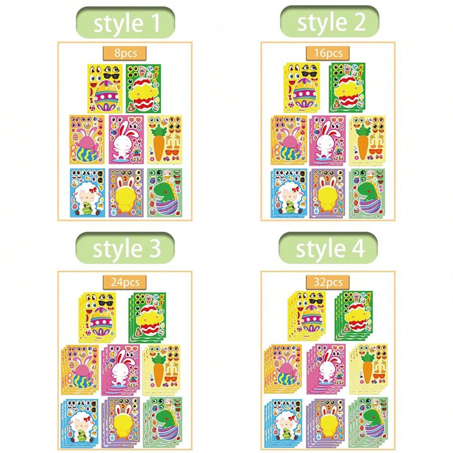 Anime Bunny Sticker Set Large Sticker Notebook Holiday Party Party Supplies Party Decorations Festive Birthday Accessories Party Small Gift Party Supplies Set