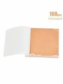 100 片仿金箔适用于艺术、镀金、绘画、家具装饰、仿金箔板 - 彩色 - 查看 11