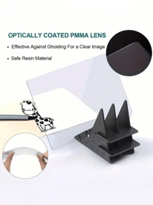 1 set PVC optische tekenborden, een hulpmiddel voor het maken van schetsen met reflectietracking, geschikt voor kunstenaars en beginners, uitgerust met een lens voor beeldreflectie en een verstelbare beugel, een onmisbare set voor beginners in de schilderkunst, met beugel