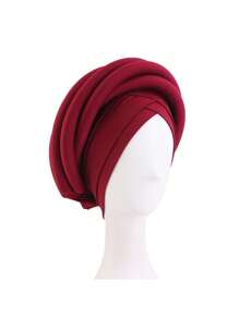 1pc African Style Handmade Flower Headdress, Luxurious Women Headscarf, Elegant For Important Occasions - Multicolor - View 13