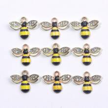Bee Charm Pendants With Rhinestone, Honeybee Charms Pendants For Jewelry Making, DIY Craft, Earring, Necklace And Bracelet