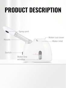 K·SKIN KSKIN Home Use Portable Face Steamer Beauty Face Sprayer Spa Steamer Nano Facial Steamer - EU C Type Plug(220-240V) - View 3