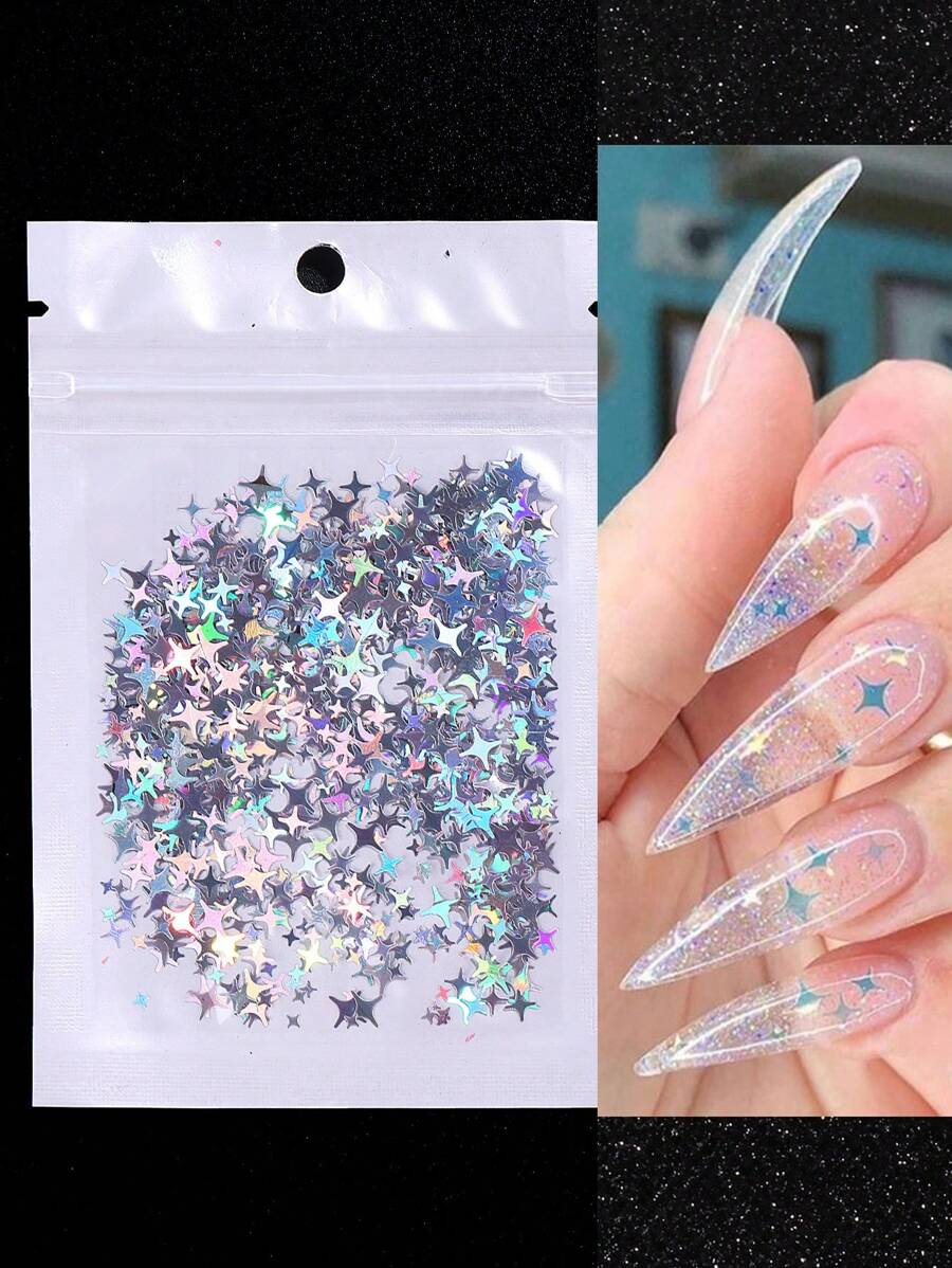 1 件装星形美甲亮片 DIY 美甲饰品 美甲宝石 美甲用品 美甲 - 彩色 - 查看 1