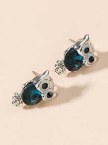 1 Pair Casual Cute Owl Design Earrings For Women