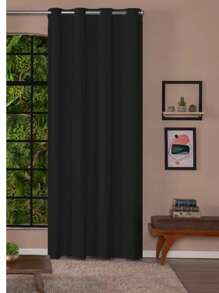 Blackout Curtain 1.40 X 2.50 PVC 100% Blackout Bedroom Door Window Room Divider - 黑色 - 查看 1