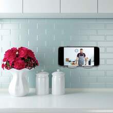 Paquete de 3 soportes de pared para teléfono, soporte ajustable e impermeable para teléfono para la ducha, soporte universal de aluminio para teléfonos celulares y tabletas para la cama, el baño y la cocina, compatible con iPhone de Apple y teléfonos Android, regalos para familiares, amigos, cumpleaños, primavera, verano, el Día de la Madre, novios y novias