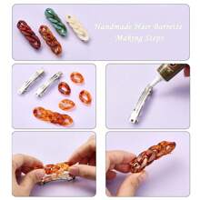 20pcs/Set French Hairpin Clips Base, Blank Automatic Clips, Handmade Bow Hair Clips, DIY Jewelry Making Supplies