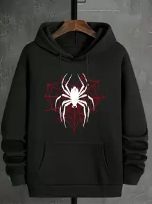 Moletom SPIDER LOVE Casaco Blusa Canguru Manga Longa Malha premium