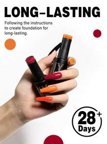 10ML YOKEFELLOW Orange Gel Nail Polish Set, Pumpkin Orange Color Red Black Semi-Permanent Fall Acrylic Nails Set Collection For Nails Soak Off UV/LED For Home Salon Nail Art DIY And Holiday Gift Collection For Women Girls - 彩色 - 查看 6