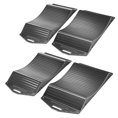 For Flat Spot And Flat Tire Black Premium Portable Tire Saver Travel Ramps 4Pcs