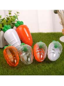 1/4pcs Easter Carrot Candy Boxes, Plastic Clear Easter Day Wedding Candy Boxes, Holiday Party Candy Wrap Boxes, Holiday Decoration Supplies, Party Favors
