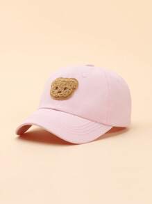 1 pieza Gorra de béisbol infantil con diseño de oso de dibujos animados, sombrero para protección solar para niño/niña de 3 a 6 años para exteriores