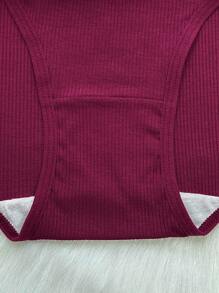 6 条装大码女式简约三角裤，高弹柔软透气舒适贴身字母腰带内裤