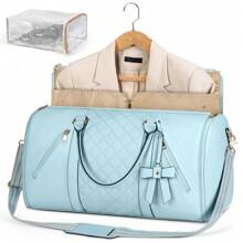 Garment Bags For Travel Women Leather Convertible Garment Duffle Bag With Shoe Pouch,Large Carry On Garment Bag Dress Suit Business Travel Bags Beige - Multicolor - View 14