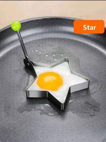 4pcs/Set Fried Egg Mold In Flower, Heart, Star And Round Shapes - Silver - View 2