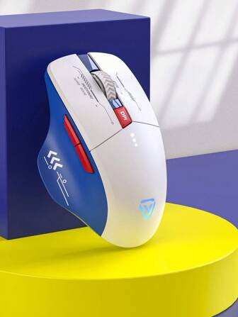 1pc Wireless Charging Mouse, Suitable For Gaming, Office, Laptops, Desktops, Cyborg Blue