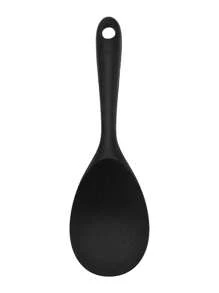 Ensemble de 8 ustensiles de cuisine en silicone pour poêles antiadhésives - Outils de cuisine résistants à la chaleur avec crochets (Noir) - Comprend une spatule, une pelle à égoutter, une cuillère à riz, un passoire, une louche à soupe, des pinces à aliments, une pelle à wok, une pince à nouilles - Ustensiles de cuisine essentiels pour le sauté