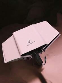 Mini paraguas de bolsillo ligero a prueba de viento, duradera, Plegable, portátil, protector solar - Negro - Ver 6