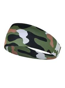 1PC Grid Patterned Wide Edge Headband For Outdoor Running And Sports Yoga Headband Hair Accessories Sweatband For Men And Women - Multicolor - View 9