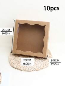 10pcs/20pcs Pastry Biscuit Packaging Boxes For Afternoon Tea