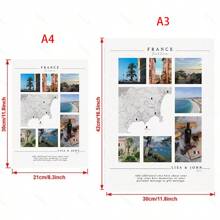 1pc Personalized Travel Memories Custom Travel Poster, Adventure Themed Wall Art, Travel Gift, Vacation Photo Art Print, Customized Photo Print Gift For Boyfriend/Girlfriend, Custom Photo Wall Art, Gift For Him/Her, Customized Photo, Custom Romantic Wall Decor, Birthday, Valentine's Day, Christmas Poster Gift, Gift For Couple/Wife, Valentine's Day Gift For Him, Home Living Room Decor Painting, Unframed Graduation Memorabilia, Multipurpose - Multicolor - View 2
