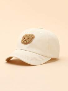 1 pieza Gorra de béisbol infantil con diseño de oso de dibujos animados, sombrero para protección solar para niño/niña de 3 a 6 años para exteriores