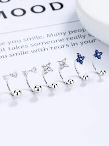 1 Pc S925 Sterling Silver Belly Button Zirconia Belly Button Silver Navel Rings Small Belly Button Mimi Belly Jewelry