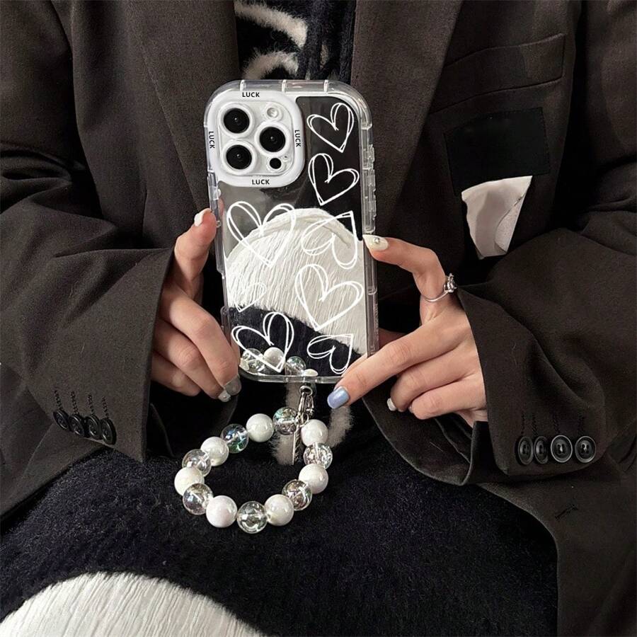 Ốp điện thoại tích hợp gương này cũng có thể dùng như gương trang điểm, tương thích với iPhone 16/7/8/11/12/13/14/15/X/XR/Xs/Plus/Pro/Pro Max/SE2