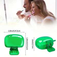 Set de 4 cubiertas protectoras portátiles para cabezales de cepillo de dientes con caja de almacenamiento fácil de abrir/cerrar, protector de cepillo de dientes, accesorio de baño esencial para el hogar y viajes, libre de alcohol