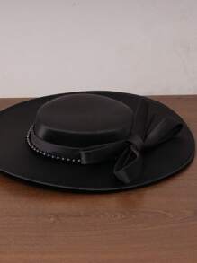 French Style Mini Hat, Bridal Hat, White Hat, Wedding Hat, Headdress Hat, Mini Hat, Women's Hat, Adult Hat, Retro Hat, Qipao Dress Hat, Veil Hat, Mini Hat, Women's Hat, Elegant Women's Hat, Women's Formal Hat - 1134 - View 7